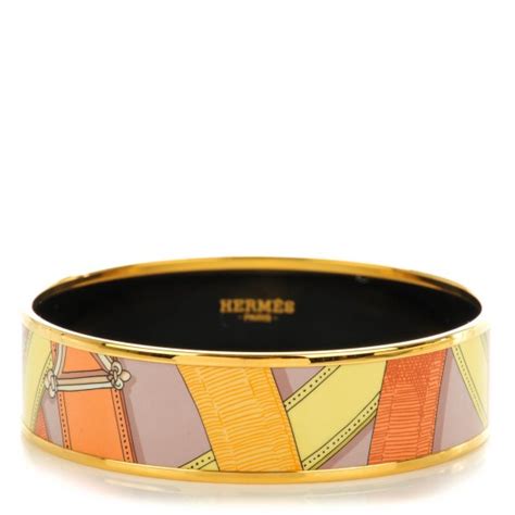 bracelet hermes cavalcadour|HERMES Enamel Printed Wide Cavalcadour Bracelet 62.